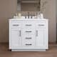 Option White / White Quartz Top / Matte Black Hardware