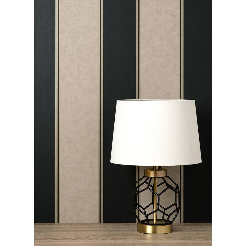 Brewster Rydia Black Stripe Wallpaper