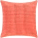 Whitley Faded Waffle Weave Cotton Throw Pillow - 22"x22" Cover Only - Coral