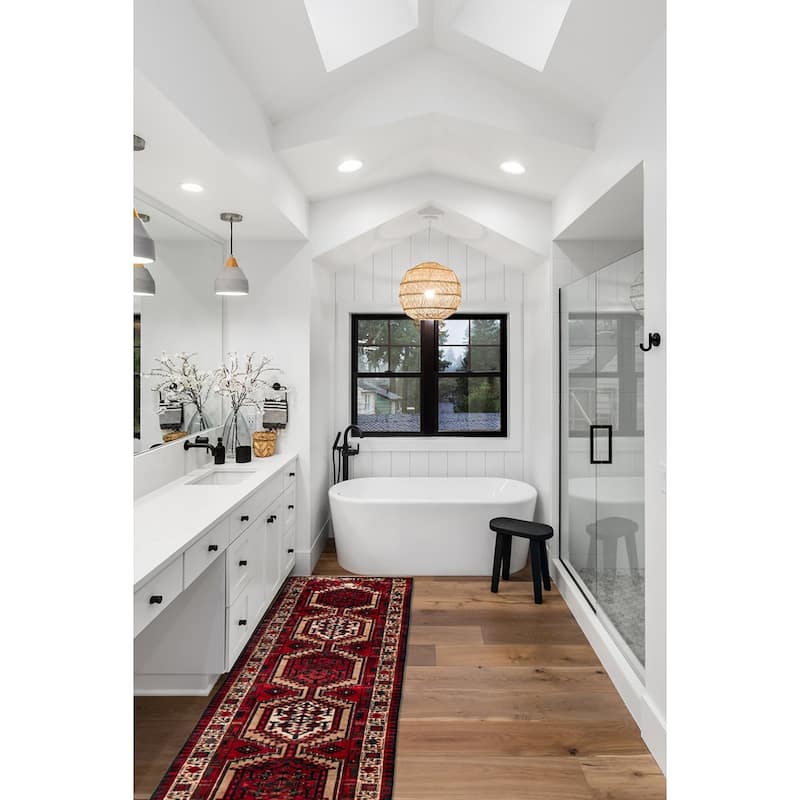 ECARPETGALLERY Hand-knotted Konya Anatolian Red Wool Rug - 3'3 x 11'4