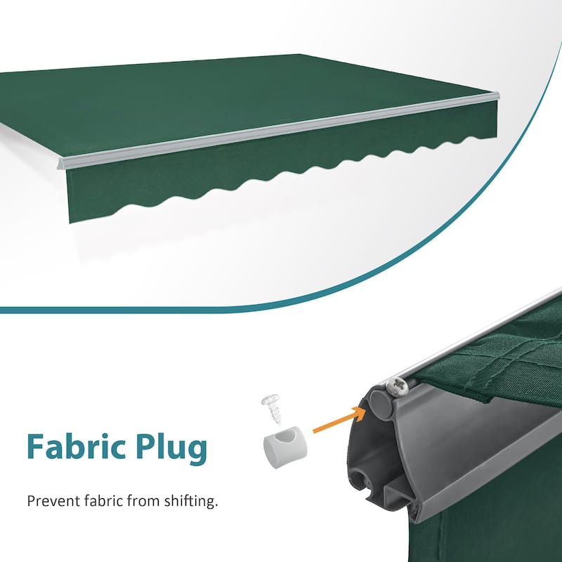 MCombo Patio Awning 12x8 Feet Sunshade Canopy for Manual Retractable Awnings, 4664