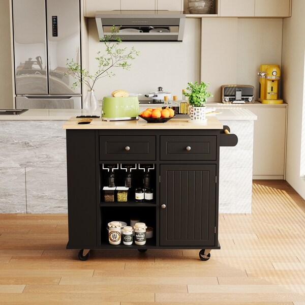 Kitchen island with wine fridge and microwave best sale