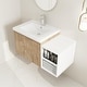 preview thumbnail 109 of 131, BNK 12/24/36/48/60 Inch Wall-Mounted Bathroom Vanity, Bathroom Cabinet with Doors or Side Shelves
