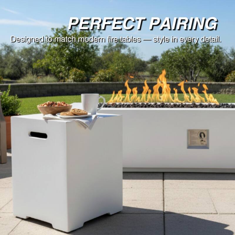 GDFStudio - 16" Outdoor 20LB Propane Tank Cover for Gas Fire Pits