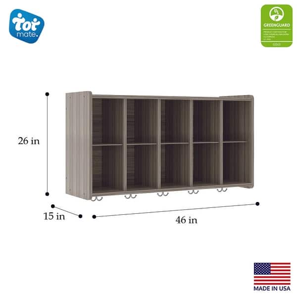 Tot Mate Laminate Wall Cubbie Storage - 46" x 15" x 26"