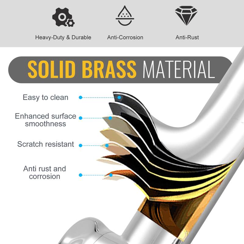 WOWOW Modern Foldable Filling Faucet with Dual-Joint Swivel Arm