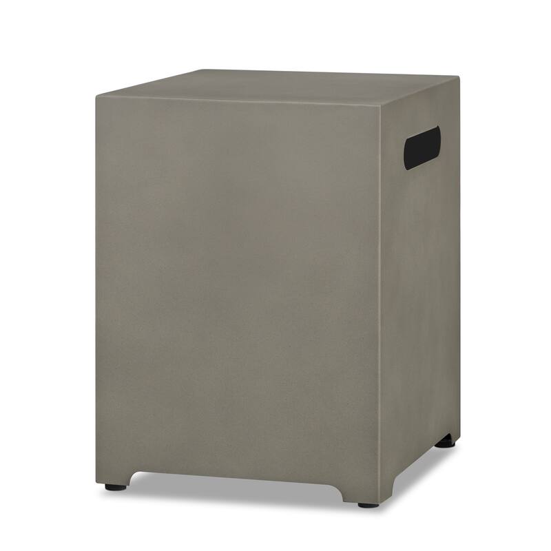 Aegean Tank Cover in Mist Gray - 15.125" L x 15.125" W x 20.25" H