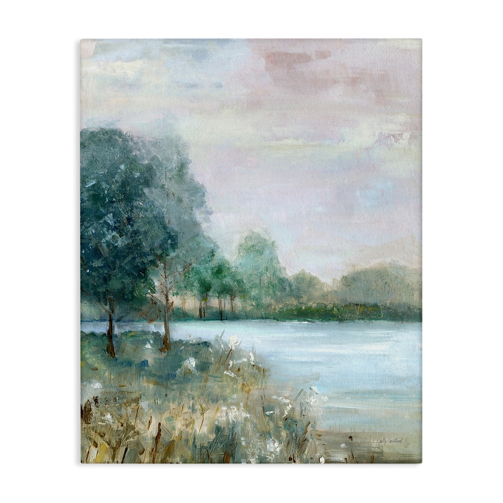 Stupell Serene Riverside View Canvas Wall Art Design By Sally Swatland