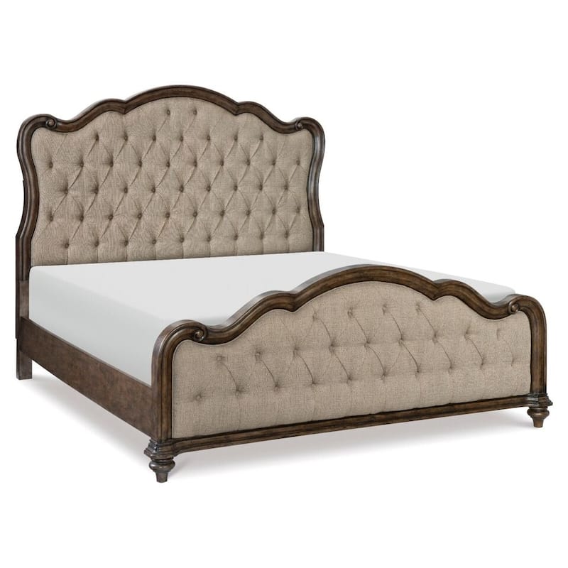Brown Oak Finish Formal Traditional Bed 1pc