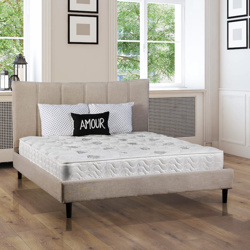Nili Contemporary White King Tight Top Mattress by Furniture of America