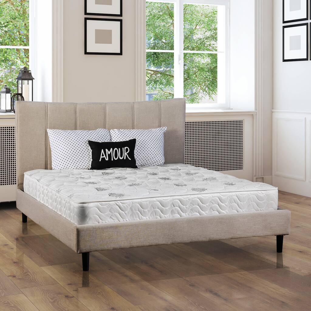 Nili Contemporary White King Tight Top Mattress by Furniture of America