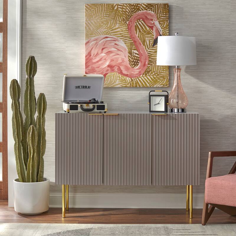 Lifestorey Valen Channel Front Sideboard - Taupe