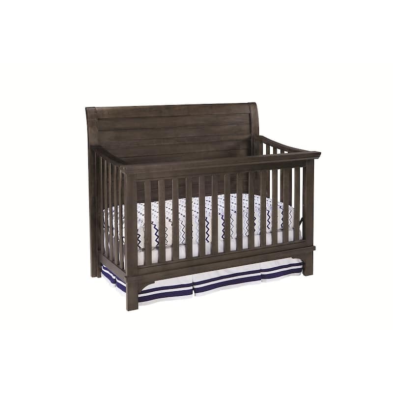 Taylor 57" Wide Farmhouse Convertible Crib, River Rock Brown