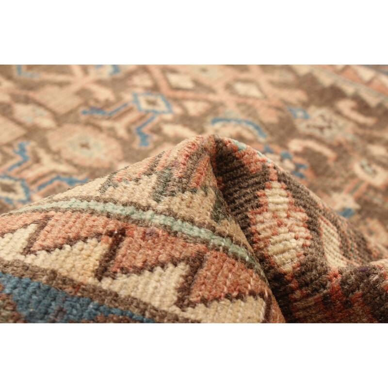 ECARPETGALLERY Hand-knotted Andelz Dark Brown Wool Rug - 2' 11" x 9' 1"