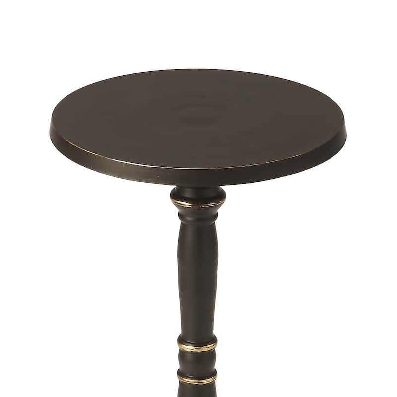 Langford Indoor 10 in. W Round Metal Pedestal Base Side Table