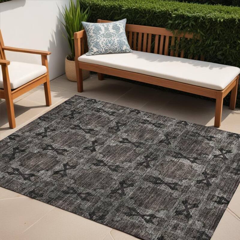 Alriso Botanic Elegance Weather Resistant Timeless Fusion Outdoor Rug - 5' X 8' - Multi