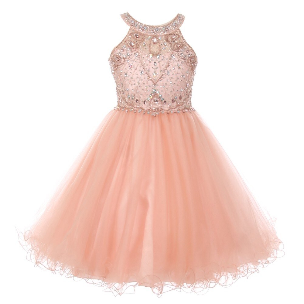 Flower Girl Dress Glitter Sequin Top /& Rhinestone Sash Burgundy JK 3670