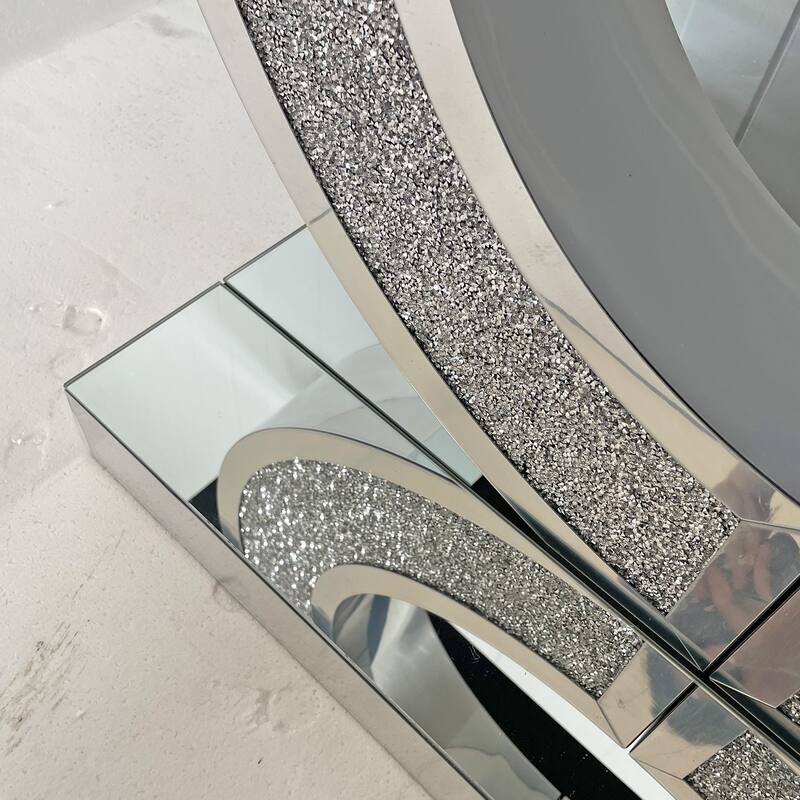 O-Shaped Handicrafts Mirror Console Table for Living Room