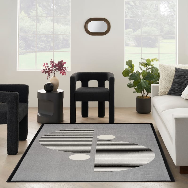 Nourison Modern Passion Mid Century Modern Retro Geometric Area Rug