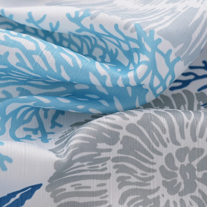 Cedar Flowers Palms Seashells Shower Curtain Collection