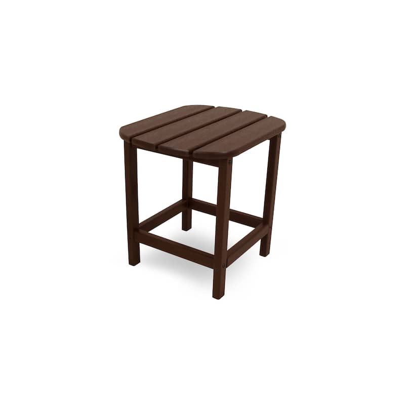 POLYWOOD South Beach 18 inch Outdoor Side Table - Mahogany
