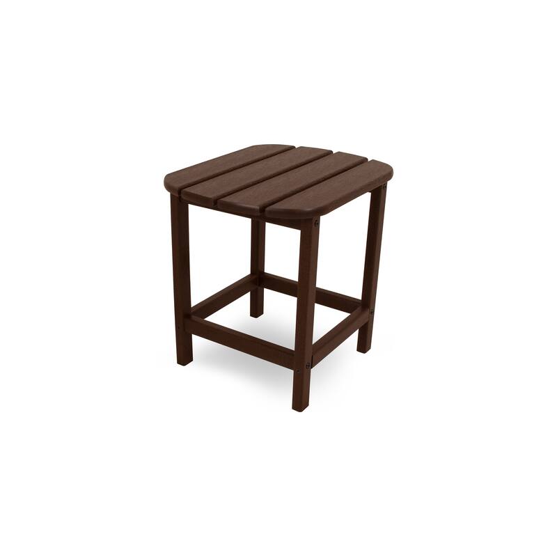 POLYWOOD South Beach 18 inch Outdoor Side Table - Mahogany
