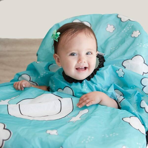 slide 2 of 6, Grabease Allover Waterproof Bib, Machine Washable, Ages 6-24 Months, Teal