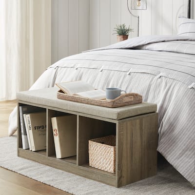 510 Design Zeus Gray Zeus Accent Bench