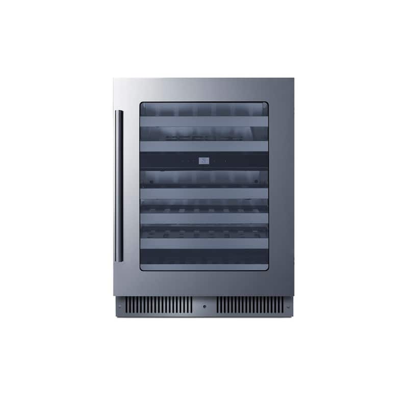 Summit CL244WC2 24" Wide 48 Bottle Capacity Built-In Wine Cooler with - Stainless Steel