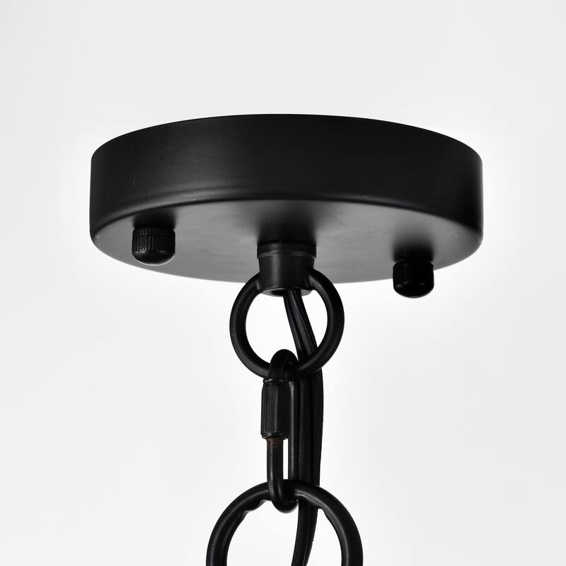 Brann Matte Black 14-Light Linear Kitchen Island Chandelier