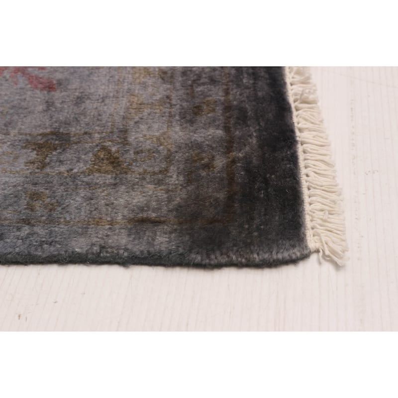 ECARPETGALLERY Hand-knotted Vibrance Grey Wool Rug - 7'9 x 10'2