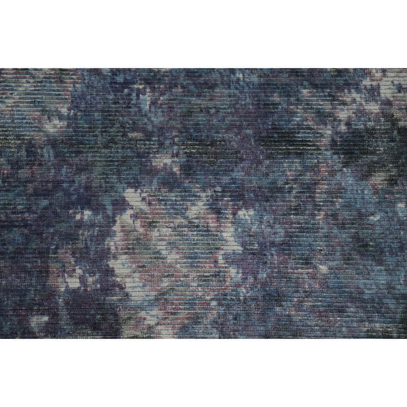 Hand Knotted Oriental Viscose Silk Carpet Modern All-Over Purples Abstract Area Rug - 7' 8'' X 5' 5''