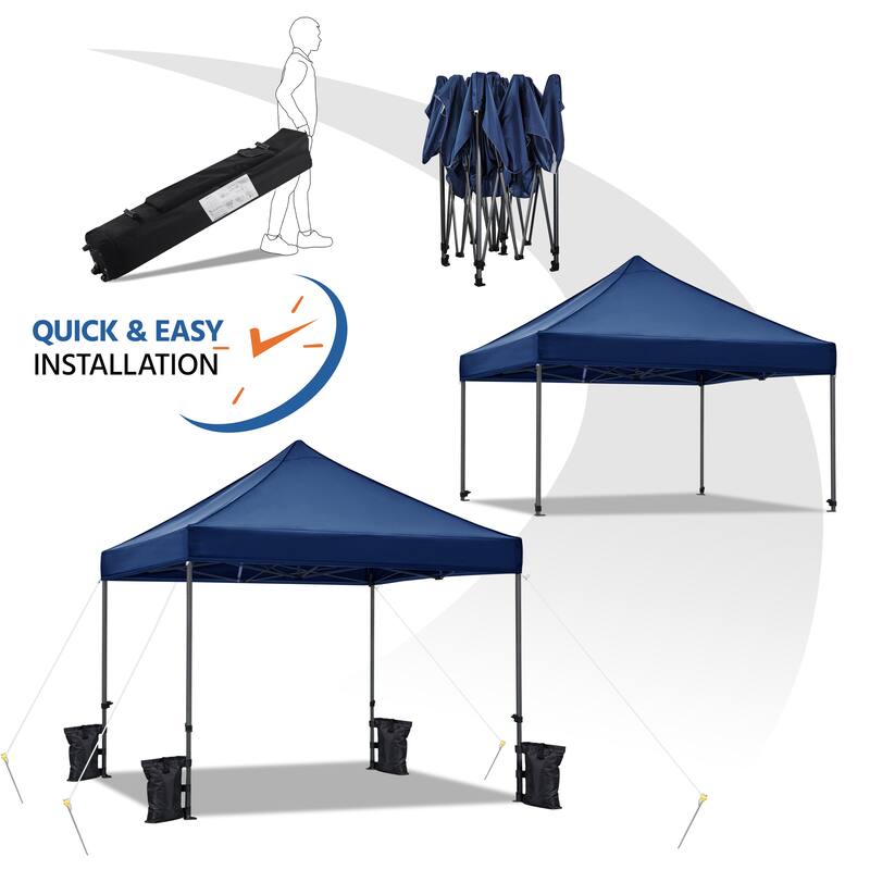 Yaheetech Adjustable Commercial Pop-up Canopy with Wheeled Carry Bag