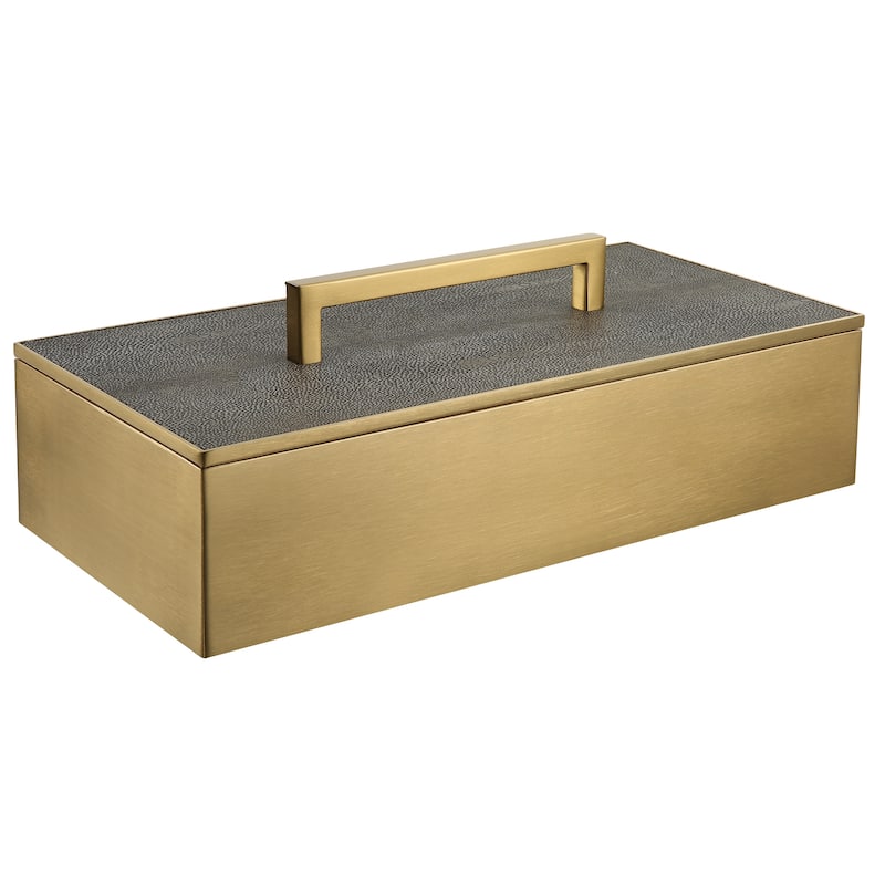 Uttermost Wessex Gray Box - 14"W x 4.75"H x 7"D