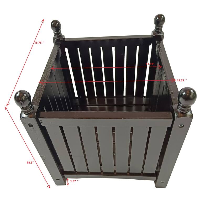 Outdoor Flower Planter Box for Potted Flowers, Herbs and Vegetables