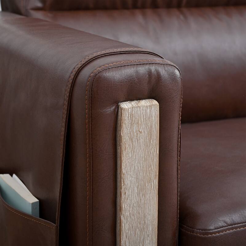 79.5" Velvet Solid Wood 3-Seater Sofa with Pocket Spring Seat, PP Foam Backrest, and Side Storage Pocket