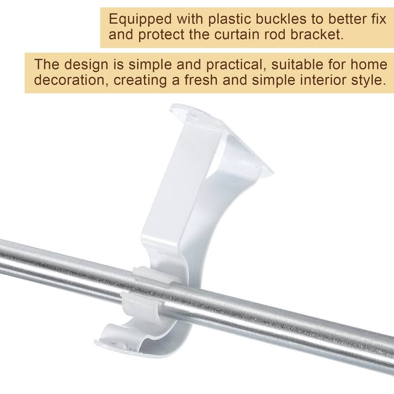 4Pcs Curtain Rod Bracket, Holders for Drapery Rod Home