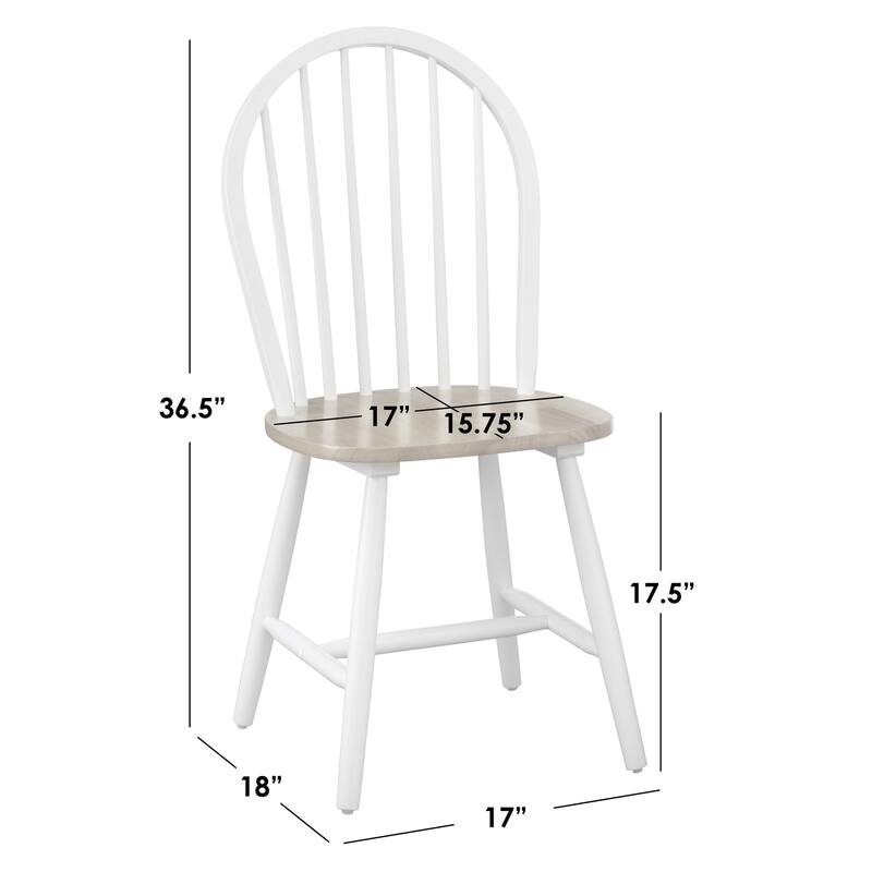 Simple Living Franklin Solid Wood Spindle Dining Chair (Set of 2)