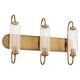 preview thumbnail 1 of 2, Quorum International 5015-3 Whitmire 3 Light 24" Wide Vanity Light Brushed Brass