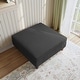 preview thumbnail 39 of 51, Modern Square Corduroy Upholstered Ottoman With Wood Leg 19.3" H - Grey