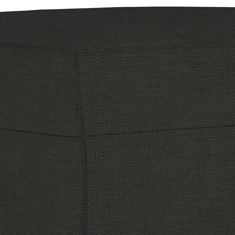 vidaXL Sofa Set Black Polyester Compact Durable Sofa Set Rectangular - 21.7 x 27.6 x 16.1 in