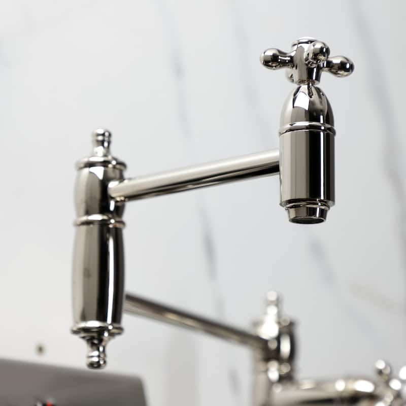 Kingston Brass Restoration Two-Handle 1-Hole Deck Mount Pot Filler Faucet