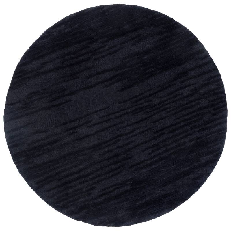 SAFAVIEH Handmade Rodeo Drive Evgeniya Abstract Wool Rug - 6' Round - Black