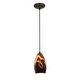preview thumbnail 1 of 0, Access Lighting Champagne - Glass Pendant - 1-Light Pendant - Cord -Inca Glass Shade - Replaceable LED Brown