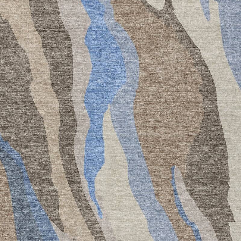 HomeRoots Abstract Transitional Rectangle Outdoor Rug