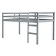 preview thumbnail 11 of 45, Wooden Low Height Twin Size Loft Bed with Ladder,Strengthened Slats