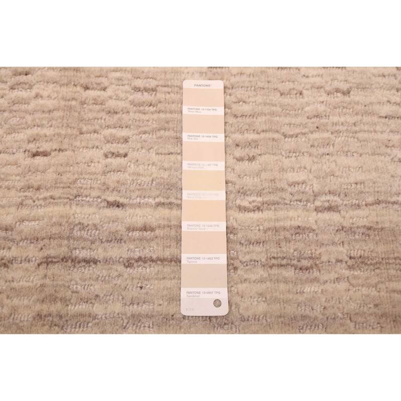 ECARPETGALLERY Hand Loomed Loreto Beige, Grey Wool Rug - 5'7 x 7'10