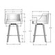 preview thumbnail 10 of 16, Amisco Ramon Swivel Counter and Bar Stool