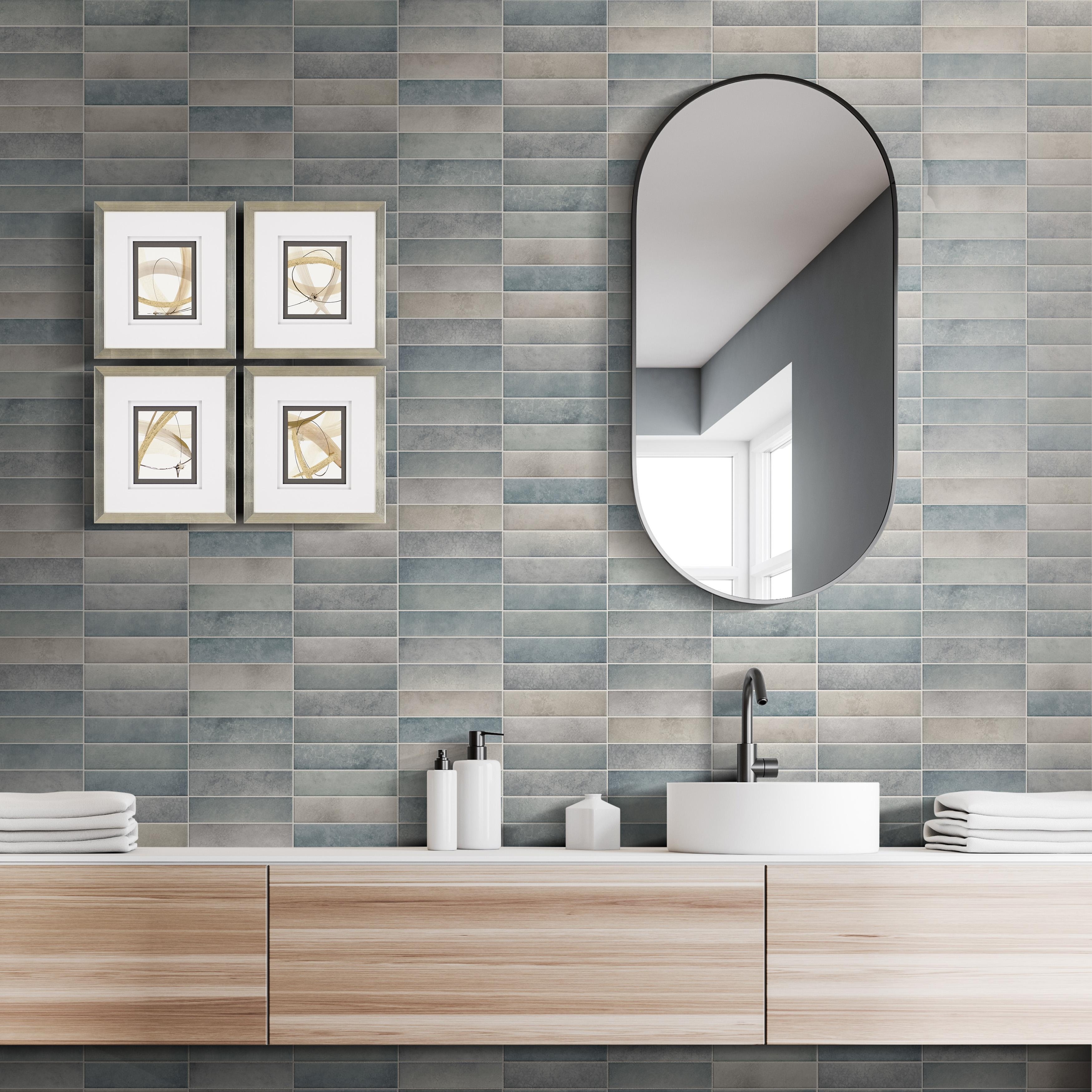 Merola Tile Heritage Shadow 2-3/8" x 9-5/8" Porcelain Floor and Wall Tile