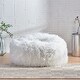 preview thumbnail 17 of 18, Lachlan Glam Faux Fur Bean Bag Chair by Christopher Knight Home White